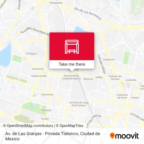Mapa de Av. de Las Granjas - Privada Tlatenco