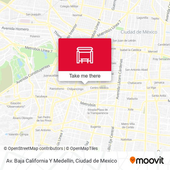 Mapa de Av. Baja California Y Medellín