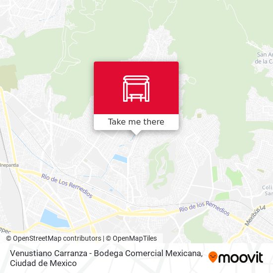 Venustiano Carranza - Bodega Comercial Mexicana map