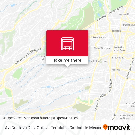 Av. Gustavo Díaz Ordaz - Tecolutla map