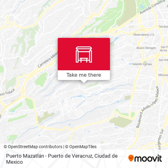 Puerto Mazatlán - Puerto de Veracruz map