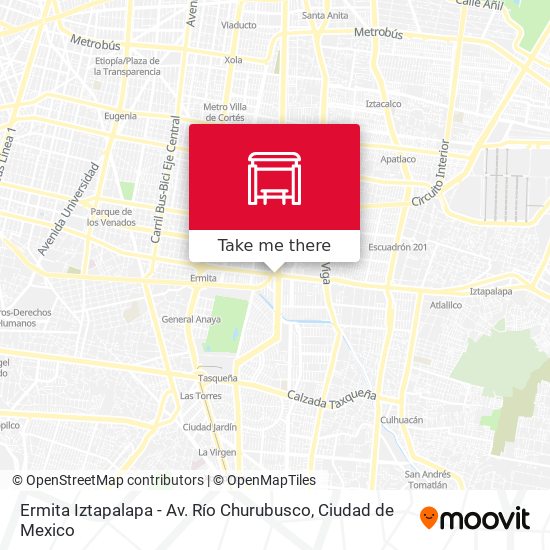 Mapa de Ermita Iztapalapa - Av. Río Churubusco