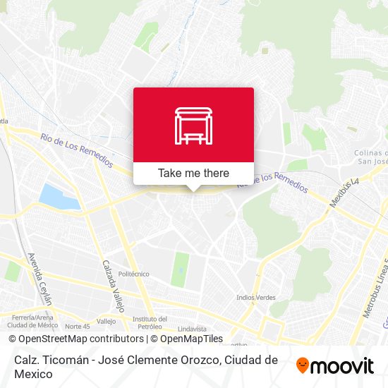 Mapa de Calz. Ticomán - José Clemente Orozco