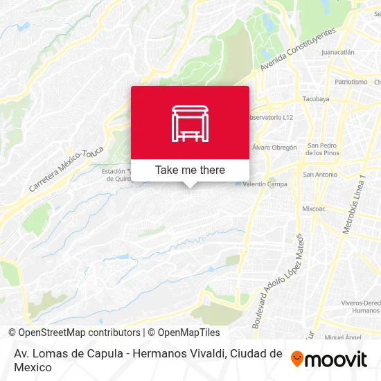 Av. Lomas de Capula - Hermanos Vivaldi map