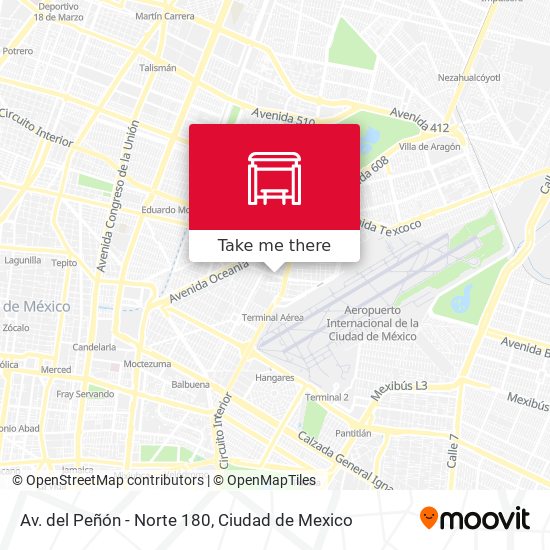 Mapa de Av. del Peñón - Norte 180