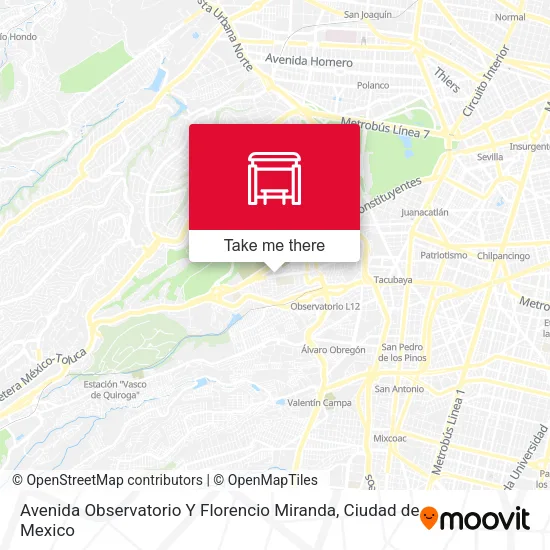 Mapa de Avenida Observatorio Y Florencio Miranda