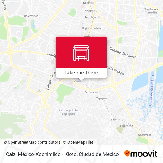 Calz. México-Xochimilco - Kioto map