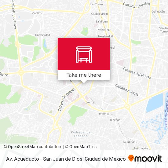 Mapa de Av. Acueducto - San Juan de Dios