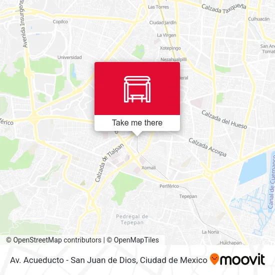 Av. Acueducto - San Juan de Dios map