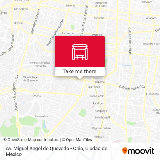Av. Miguel Ángel de Quevedo - Ohio map
