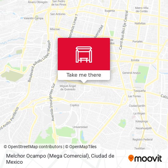 Melchor Ocampo (Mega Comercial) map