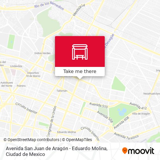 Avenida San Juan de Aragón - Eduardo Molina map