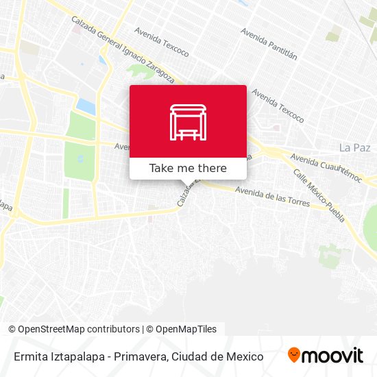 Ermita Iztapalapa - Primavera map