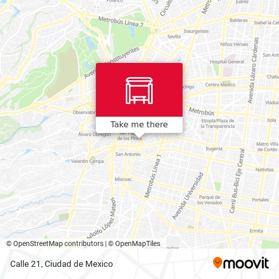 Mapa de Calle 21