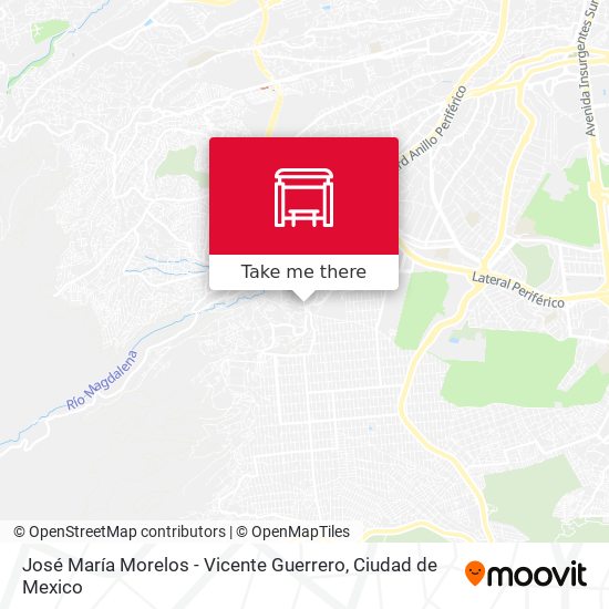 José María Morelos - Vicente Guerrero map