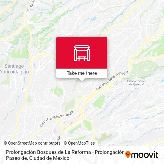 Prolongación Bosques de La Reforma - Prolongación Paseo de map