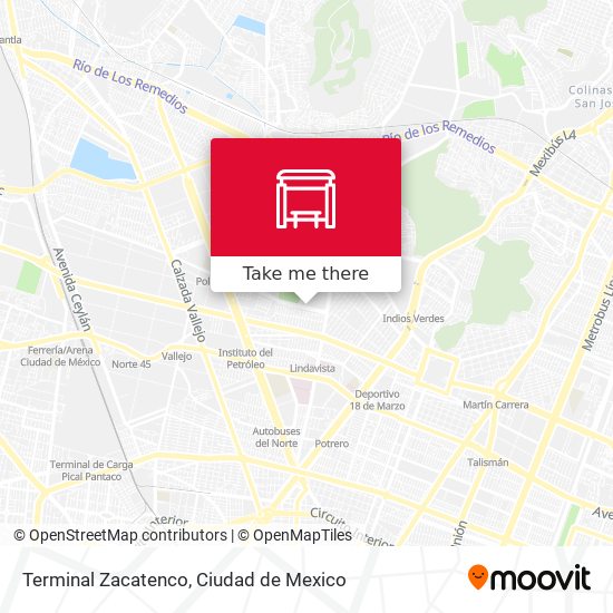 Mapa de Terminal Zacatenco