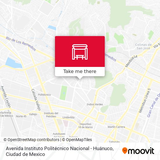 Avenida Instituto Politécnico Nacional - Huánuco map