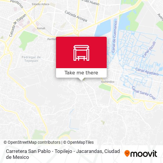 Carretera San Pablo - Topilejo - Jacarandas map