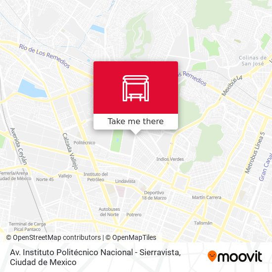 Mapa de Av. Instituto Politécnico Nacional - Sierravista