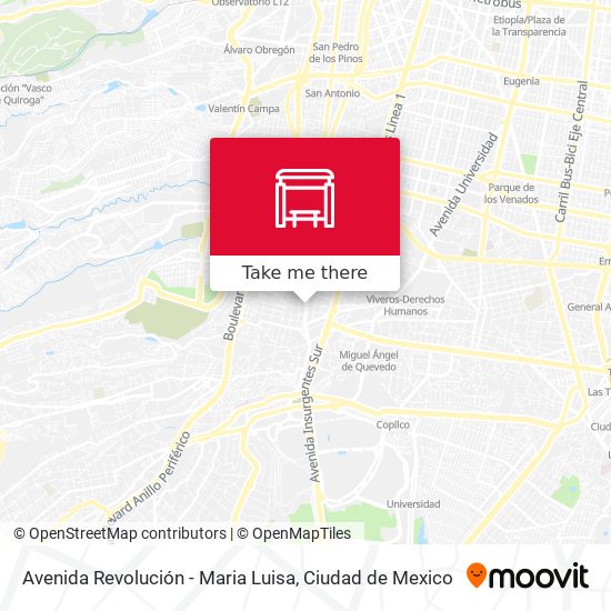 Avenida Revolución - Maria Luisa map