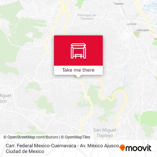 Mapa de Carr. Federal Mexico-Cuernavaca - Av. México Ajusco