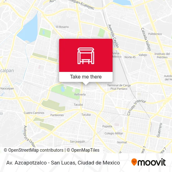 Mapa de Av. Azcapotzalco - San Lucas