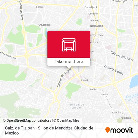 Mapa de Calz. de Tlalpan - Sillón de Mendóza