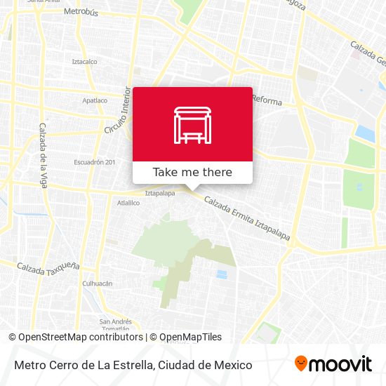 Metro Cerro de La Estrella map