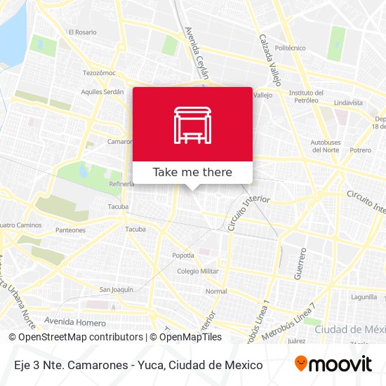 Mapa de Eje 3 Nte. Camarones - Yuca
