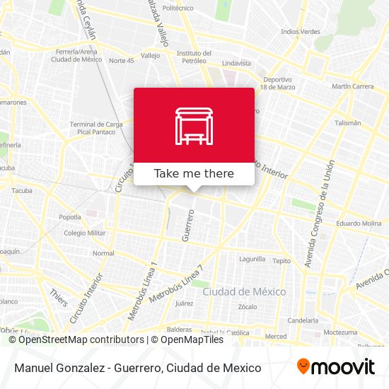 Mapa de Manuel Gonzalez - Guerrero