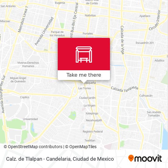 Calz. de Tlalpan - Candelaria map