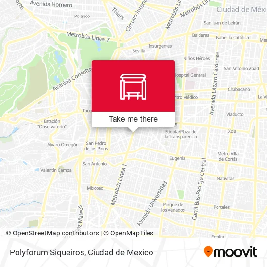 Polyforum Siqueiros map