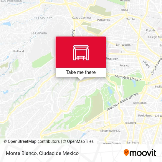 Mapa de Monte Blanco