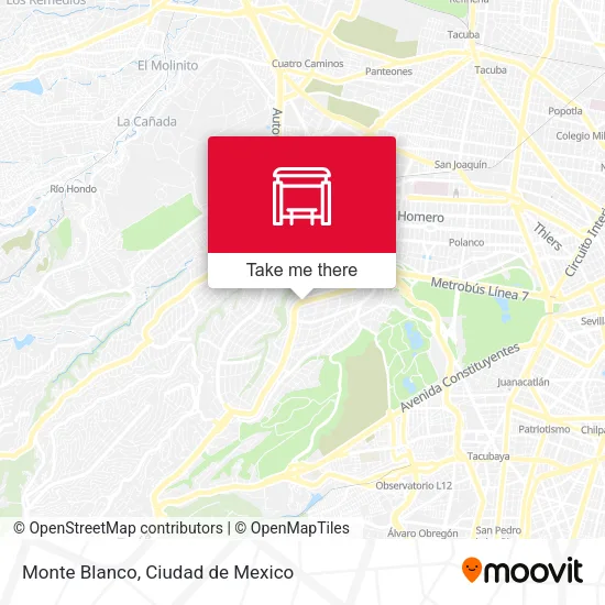 Mapa de Monte Blanco