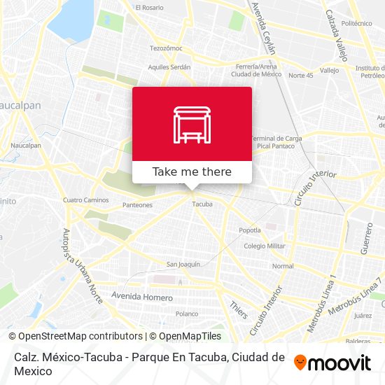 Calz. México-Tacuba - Parque En Tacuba map