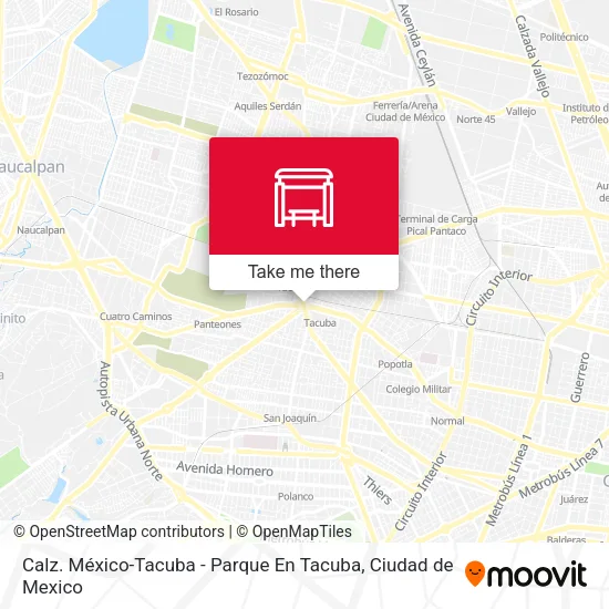 Mapa de Calz. México-Tacuba - Parque En Tacuba