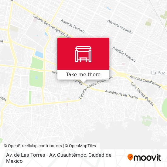 Mapa de Av. de Las Torres - Av. Cuauhtémoc