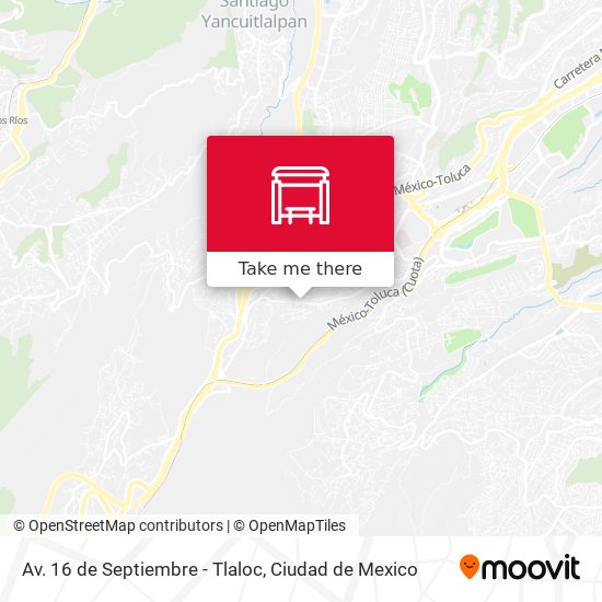 Av. 16 de Septiembre - Tlaloc map