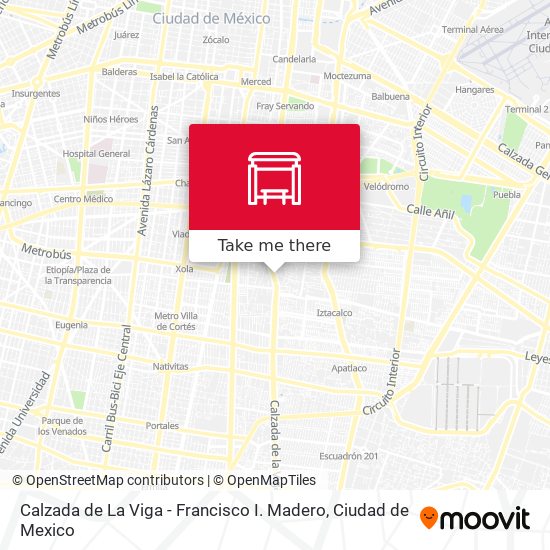 Mapa de Calzada de La Viga - Francisco I. Madero