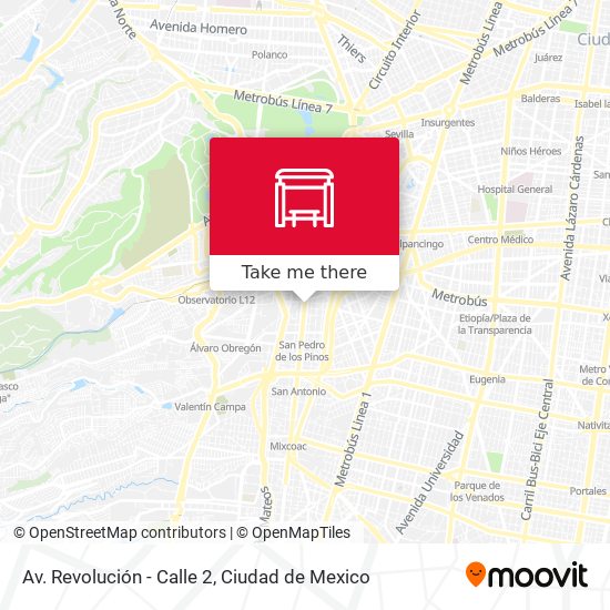 Av. Revolución - Calle 2 map