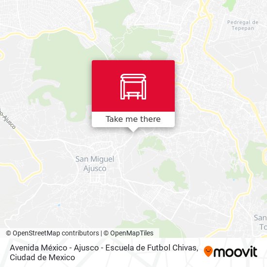Avenida México - Ajusco - Escuela de Futbol Chivas map