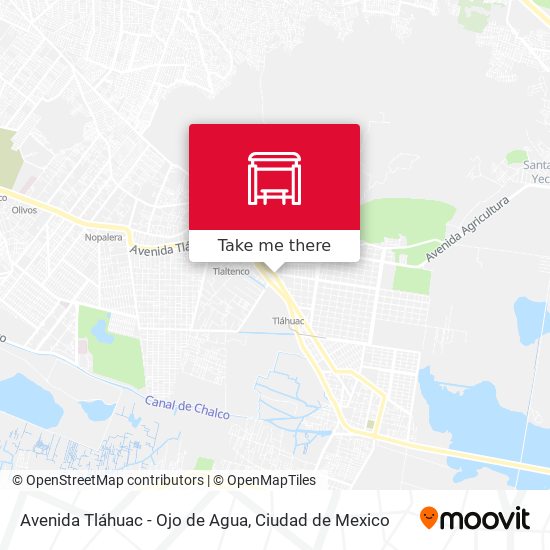 Avenida Tláhuac - Ojo de Agua map