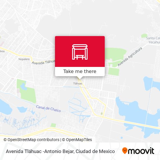 Avenida Tláhuac -Antonio Bejar map