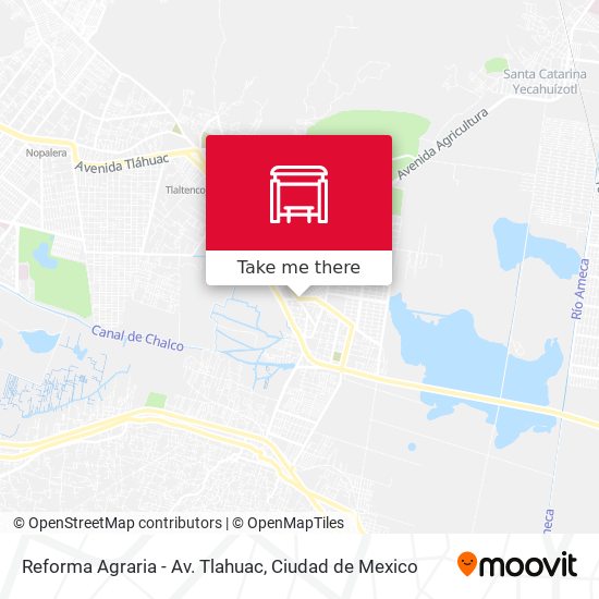 Reforma Agraria - Av. Tlahuac map