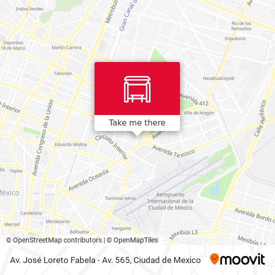 Av. José Loreto Fabela - Av. 565 map