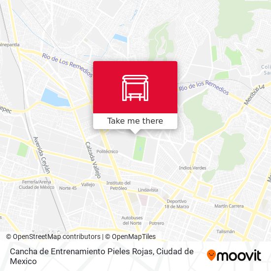 Cancha de Entrenamiento Pieles Rojas map