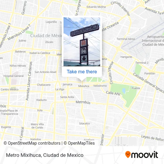 Metro Mixihuca map