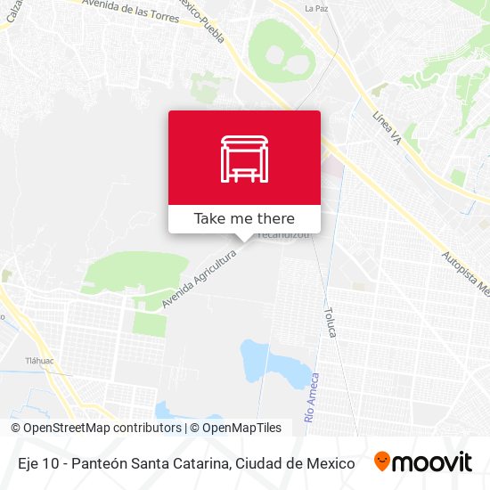 Mapa de Eje 10 - Panteón Santa Catarina