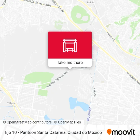 Eje 10 - Panteón Santa Catarina map